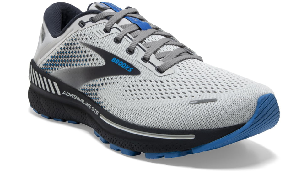 Brooks Adrenaline GTS 22 Running Shoes - Mens, Medium, Oyster/India Ink/Blue, 10.5, 1103661D023.105