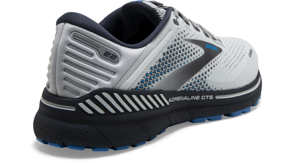Brooks Adrenaline GTS 22 Running Shoes - Mens, Medium, Oyster/India Ink/Blue, 10.5, 1103661D023.105