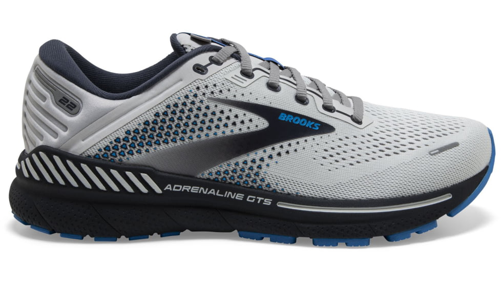 Brooks Adrenaline GTS 22 Running Shoes - Mens, Medium, Oyster/India Ink/Blue, 10.5, 1103661D023.105