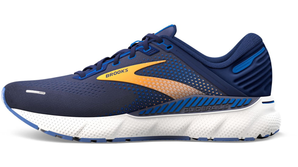 Brooks Adrenaline GTS 22 Running Shoes - Mens, Medium, Peacoat/Orange/White, 15.0, 1103661D458.150