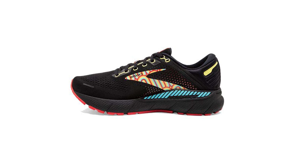 Brooks Adrenaline GTS 22 Running Shoes - Womens, Medium, Black/Blue/Bittersweet, 6.0, 1203531B086.060