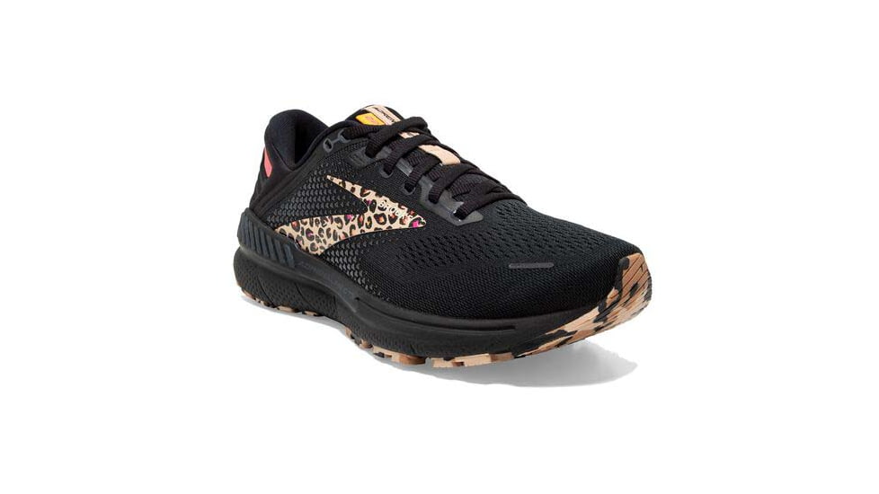 Brooks Adrenaline GTS 22 Running Shoes - Womens, Medium, Black/Ebony/Citrus, 8.5, 1203531B097.085