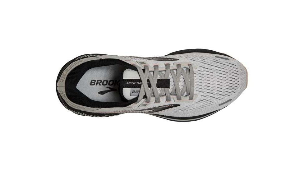 Brooks Adrenaline GTS 22 Running Shoes - Womens, Medium, Grey/Rose/Black, 6.0, 1203531B035.060