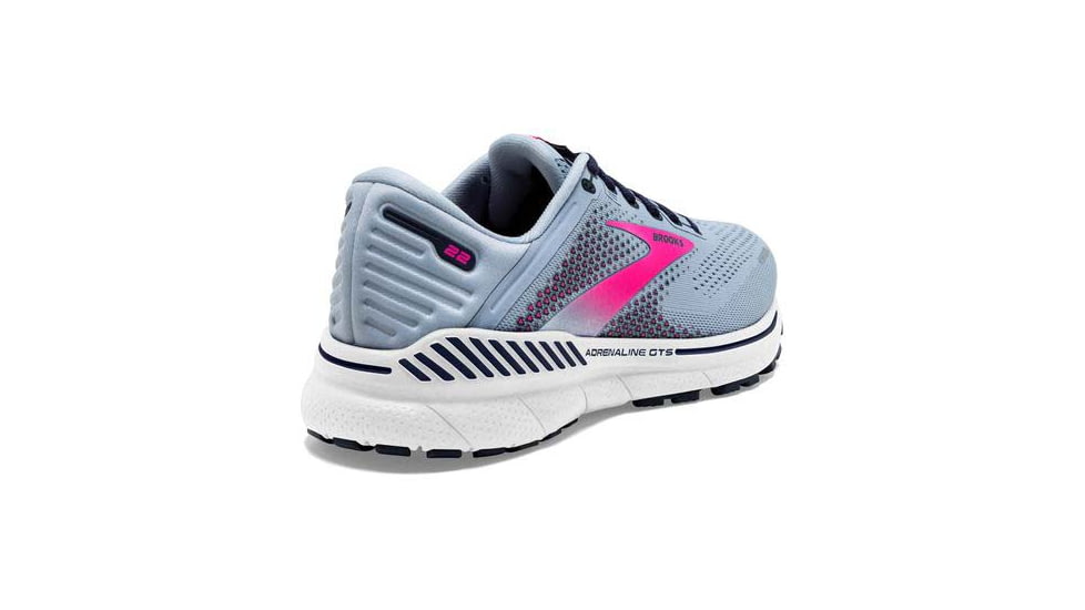 Brooks Adrenaline GTS 22 Running Shoes - Womens, Medium, Kentucky Blue/Peacoat/Pink, 5.5, 1203531B493.055
