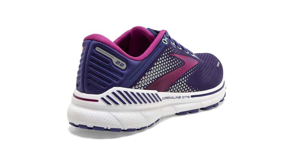 Brooks Adrenaline GTS 22 Running Shoes - Womens, Medium, Navy/Yucca/Pink, 6.0, 1203531B403.060