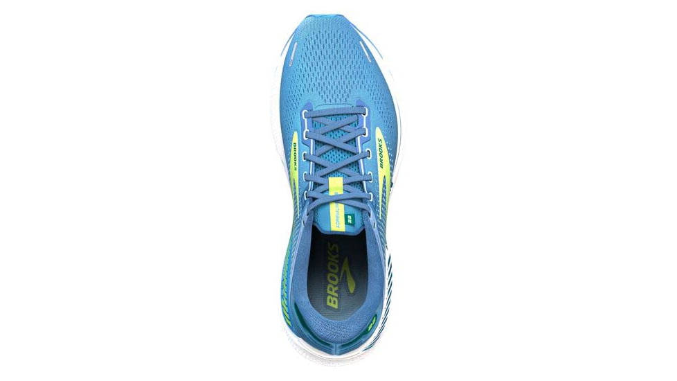 Brooks Adrenaline GTS 22 Running Shoes - Womens, Medium, Silver Lake Blue/Green/White, 7.0, 1203531B415.070