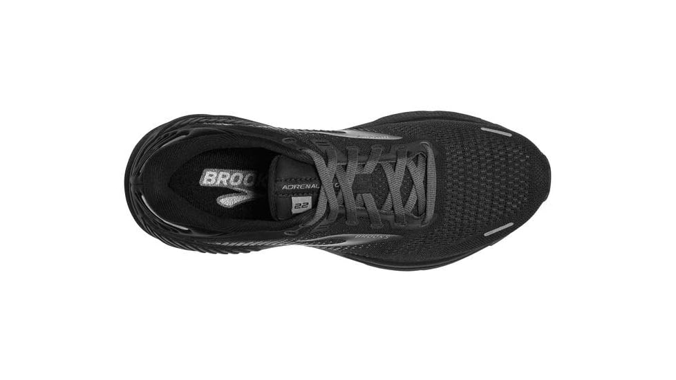 Brooks Adrenaline GTS 22 Running Shoes - Womens, Medium, Black/Black/Ebony, 7.0, 1203531B020.070
