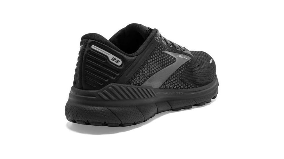 Brooks Adrenaline GTS 22 Running Shoes - Womens, Medium, Black/Black/Ebony, 7.0, 1203531B020.070