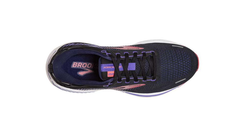 Brooks Adrenaline GTS 22 Running Shoes - Womens, Medium, Black/Purple/Coral, 5.0, 1203531B080.050