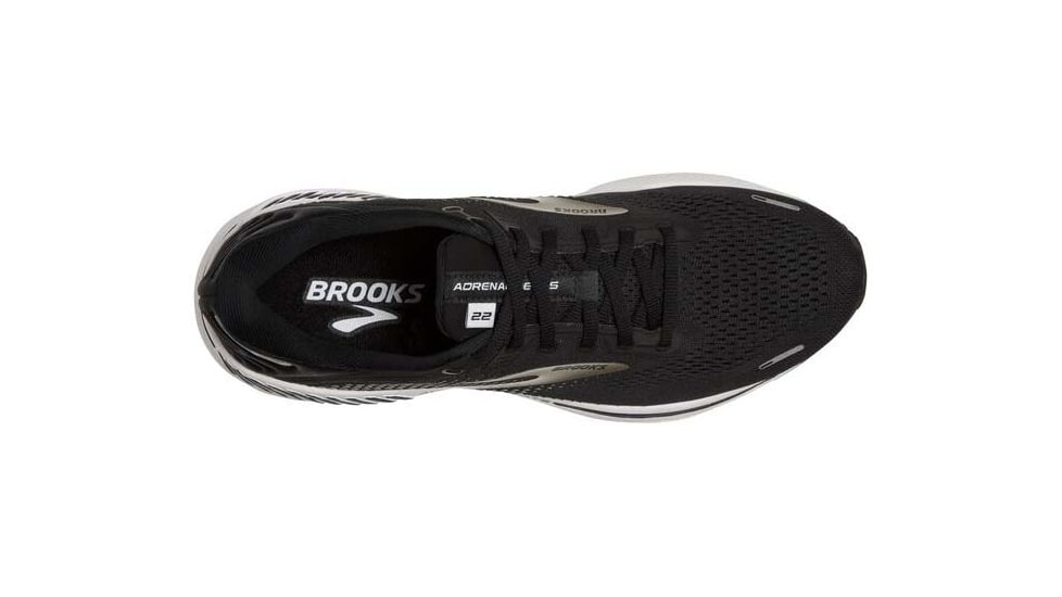 Brooks Adrenaline GTS 22 Running Shoes - Womens, Medium, Black/Silver/Anthracite, 10.5, 1203531B043.105