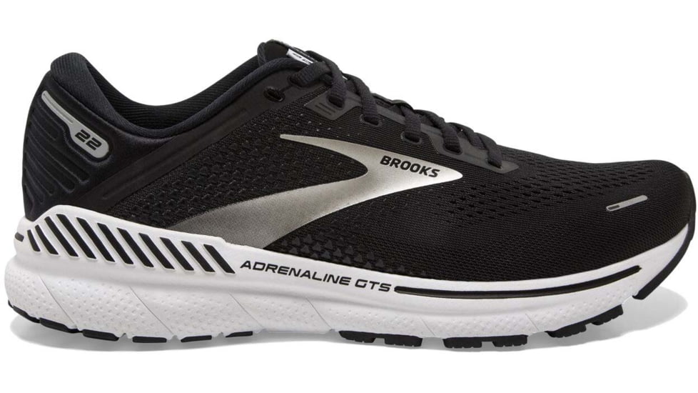 Brooks Adrenaline GTS 22 Running Shoes - Womens, Medium, Black/Silver/Anthracite, 10.5, 1203531B043.105