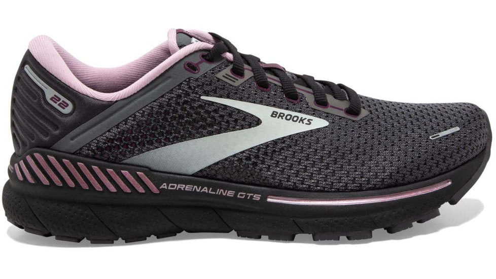 Brooks Adrenaline GTS 22 Running Shoes - Womens, Medium, Pearl/Black/Metallic, 11.5, 1203531B015.115