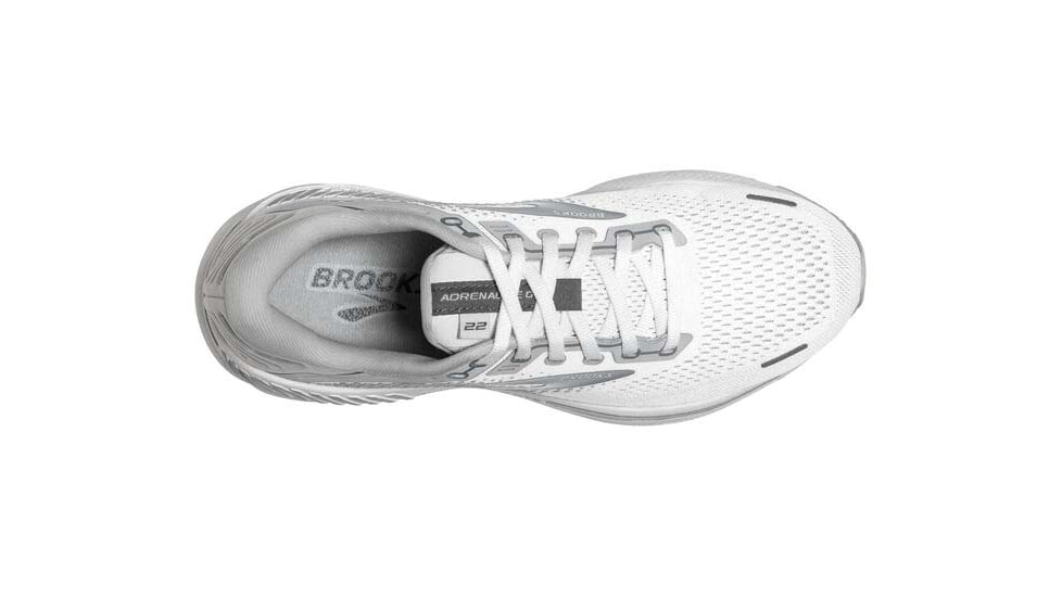 Brooks Adrenaline GTS 22 Running Shoes - Womens, Medium, White/Oyster/Primer Grey, 9.0, 1203531B134.090