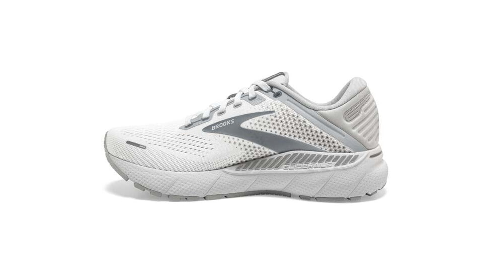 Brooks Adrenaline GTS 22 Running Shoes - Womens, Medium, White/Oyster/Primer Grey, 9.0, 1203531B134.090