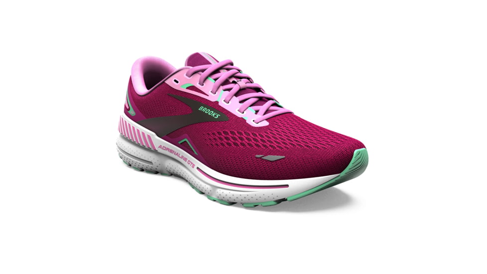 Brooks Adrenaline GTS 23 Running Shoes - Womens, Pink/Festival Fuchsia/Black, 6 Narrow, 1203811B639.060