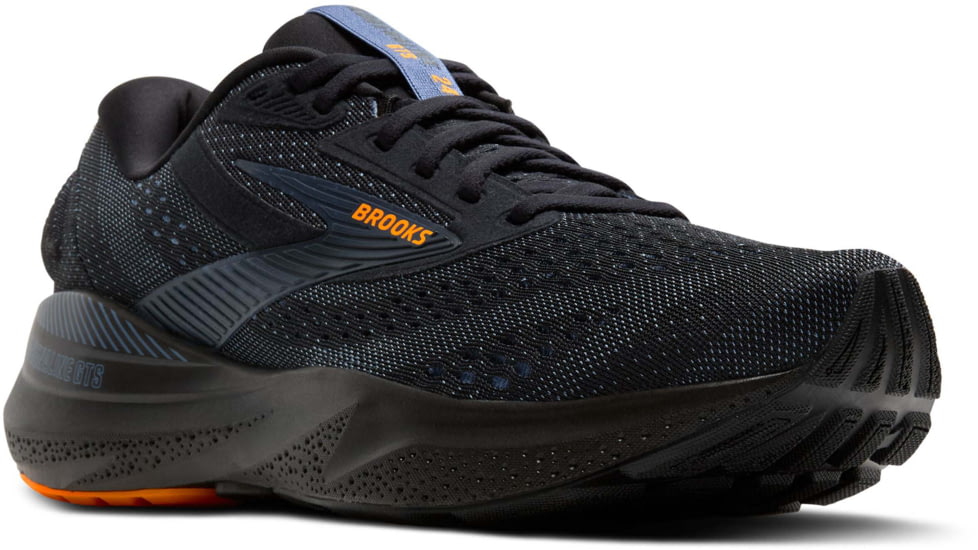 Brooks Adrenaline GTS 24 Road Running Shoes - Mens, Black/Country Blue/Orange, 9.0 US/Medium, 1104371D076.090