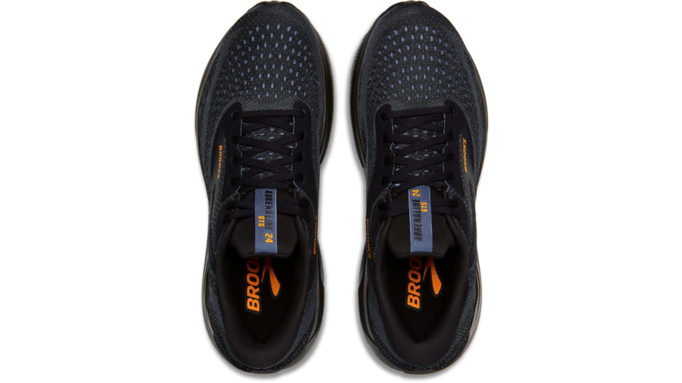 Brooks Adrenaline GTS 24 Road Running Shoes - Mens, Black/Country Blue/Orange, 9.0 US/Medium, 1104371D076.090