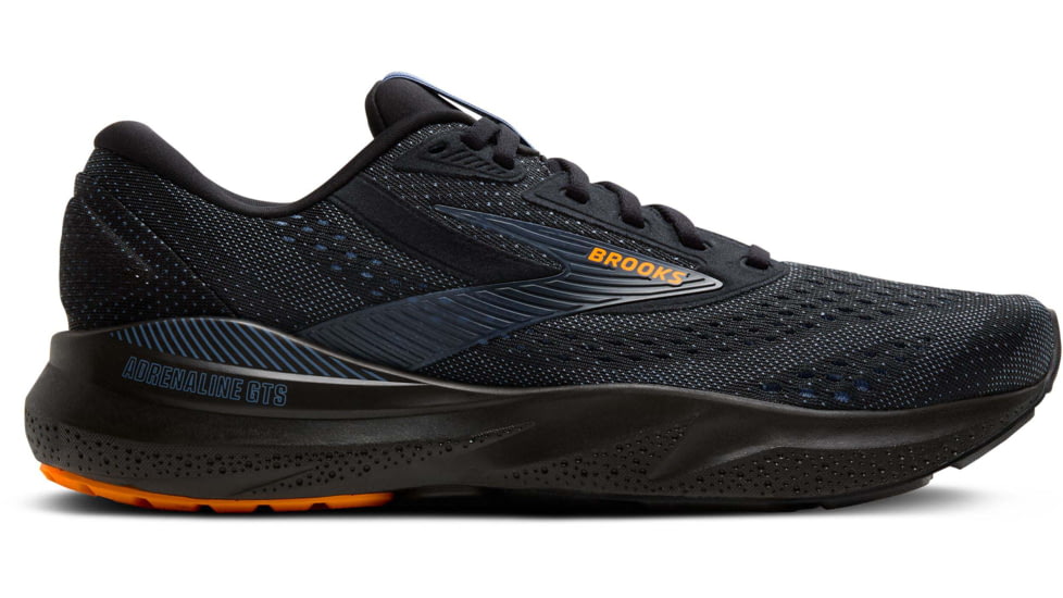 Brooks Adrenaline GTS 24 Road Running Shoes - Mens, Black/Country Blue/Orange, 9.0 US/Medium, 1104371D076.090
