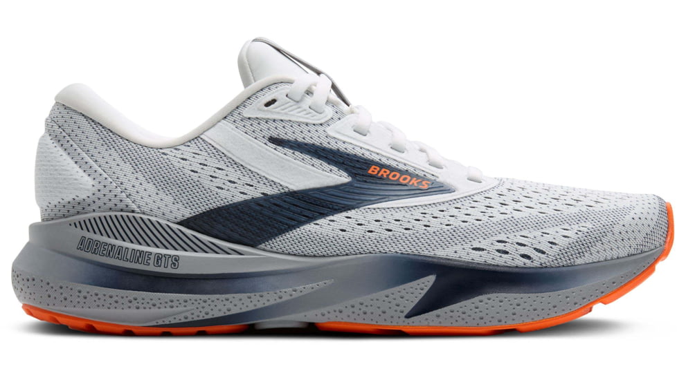 Brooks Adrenaline GTS 24 Road Running Shoes - Mens, White/Peacoat/Alloy, 9.0 US/Medium, 1104371D129.090