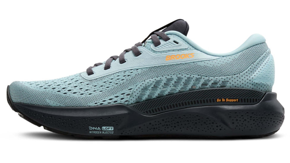 Brooks Adrenaline GTS 24 Road Running Shoes - Mens, Winter Sky/Ebony/Orange, 9.0 US/Medium, 1104371D416.090