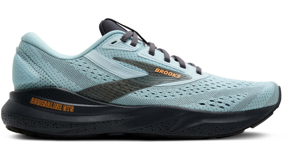 Brooks Adrenaline GTS 24 Road Running Shoes - Mens, Winter Sky/Ebony/Orange, 9.0 US/Medium, 1104371D416.090