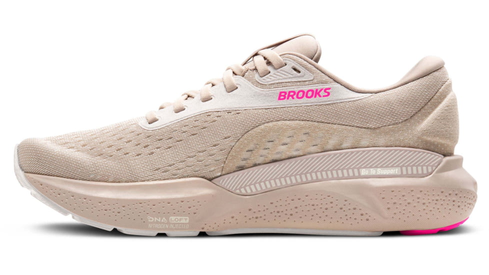 Brooks Adrenaline GTS 24 Road Running Shoes - Womens, Chateau Grey/Coconut/Pink, 6.5 US/Medium, 1204261B159.065