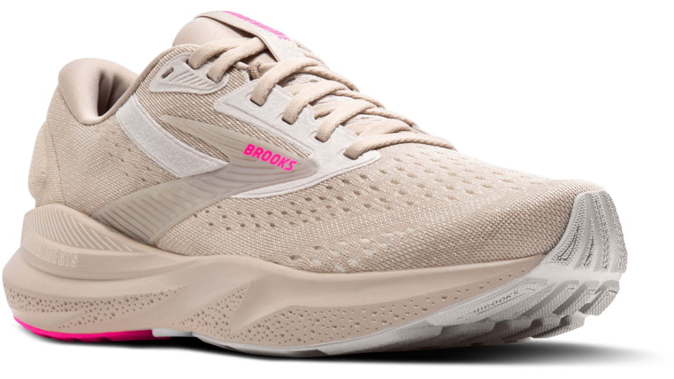 Brooks Adrenaline GTS 24 Road Running Shoes - Womens, Chateau Grey/Coconut/Pink, 6.5 US/Medium, 1204261B159.065