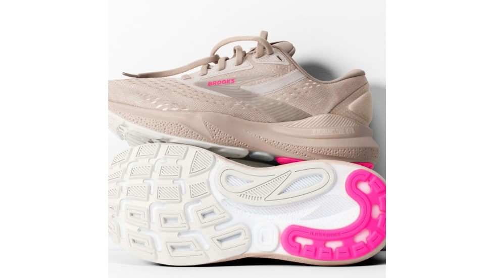 Brooks Adrenaline GTS 24 Road Running Shoes - Womens, Chateau Grey/Coconut/Pink, 6.5 US/Medium, 1204261B159.065