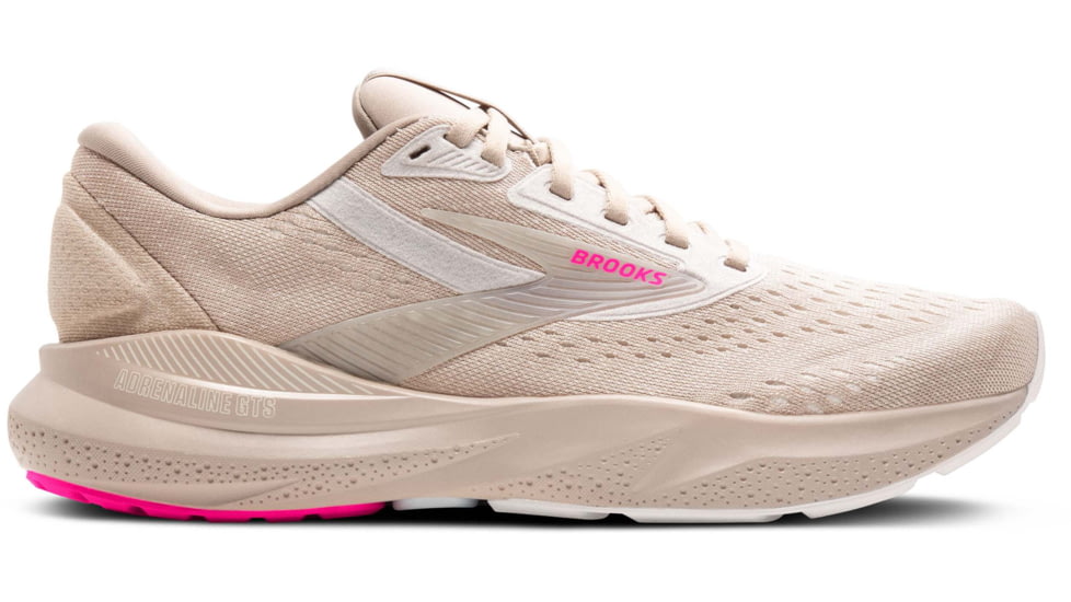 Brooks Adrenaline GTS 24 Road Running Shoes - Womens, Chateau Grey/Coconut/Pink, 6.5 US/Medium, 1204261B159.065