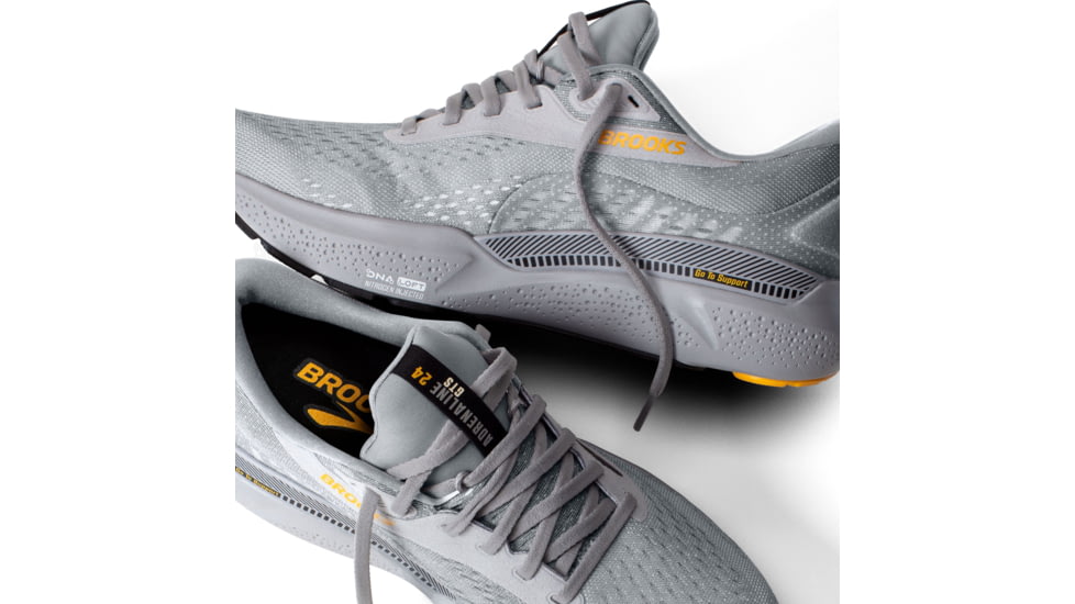 Brooks Adrenaline GTS 24 Running Shoes - Mens, Alloy/White/Gold Fusion, 11 US, 1104371D084.110
