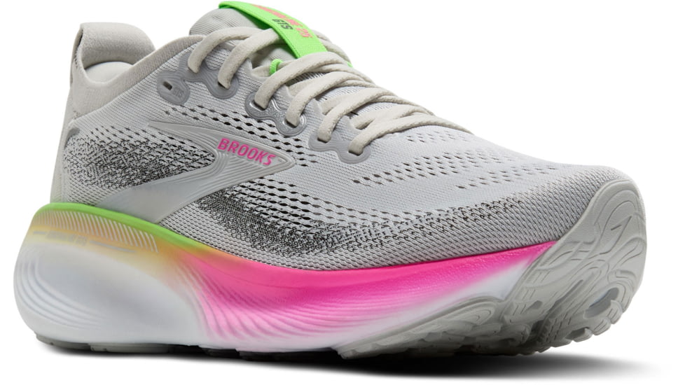 Brooks Adrenaline GTS 25 Road Running Shoes - Womens, Oyster/Pink/Green, 7.5, 1B, 1204431B053.075