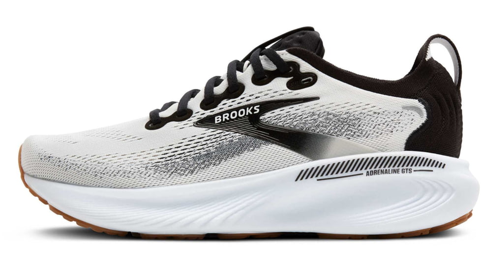 Brooks Adrenaline GTS 25 - Womens Road Running Shoes, White/Black/White, 8.5 US, 1204431D189.085