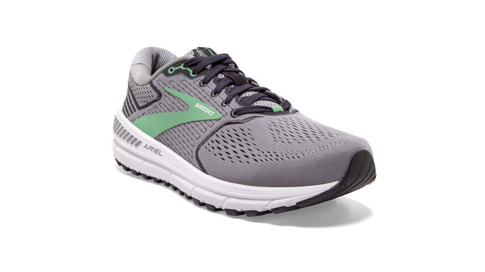 Brooks Ariel 20 Running Shoes - Womens, Extra Wide, Alloy/Blackened Pearl/Green, 10.5, 1203152E076.105