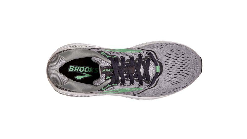 Brooks Ariel 20 Running Shoes - Womens, Extra Wide, Alloy/Blackened Pearl/Green, 10.5, 1203152E076.105