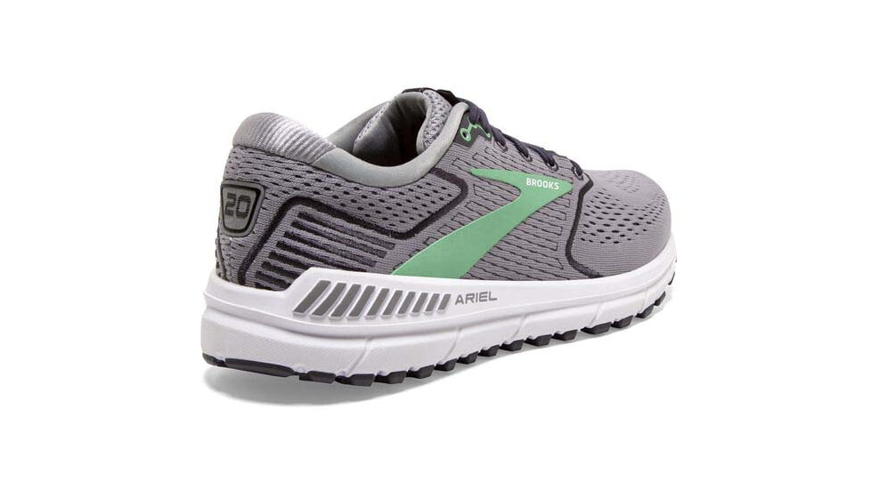 Brooks Ariel 20 Running Shoes - Womens, Extra Wide, Alloy/Blackened Pearl/Green, 10.5, 1203152E076.105