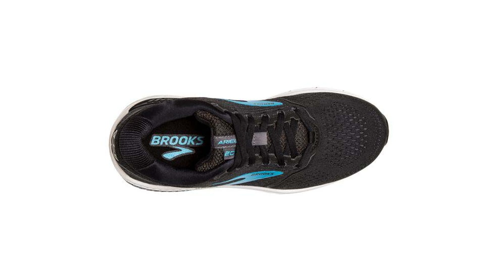 Brooks Ariel 20 Running Shoes - Womens, Wide, Black/Ebony/Blue, 6.5, 1203151D064.065