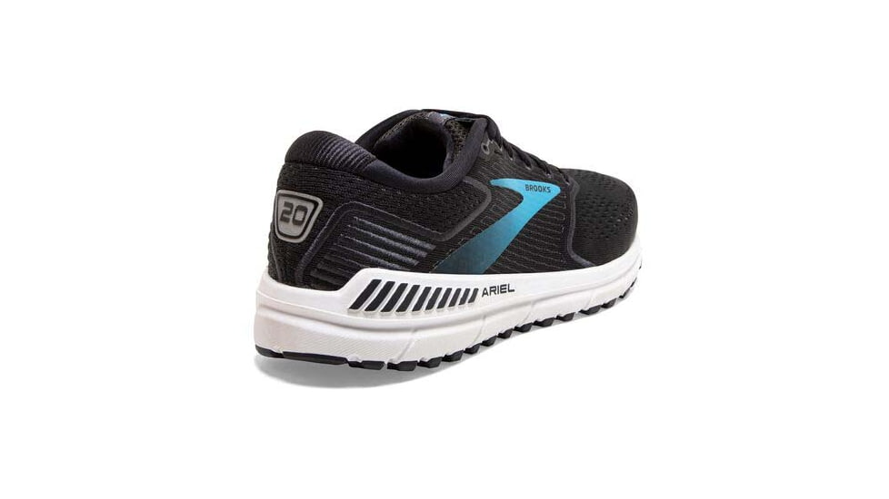 Brooks Ariel 20 Running Shoes - Womens, Wide, Black/Ebony/Blue, 6.5, 1203151D064.065