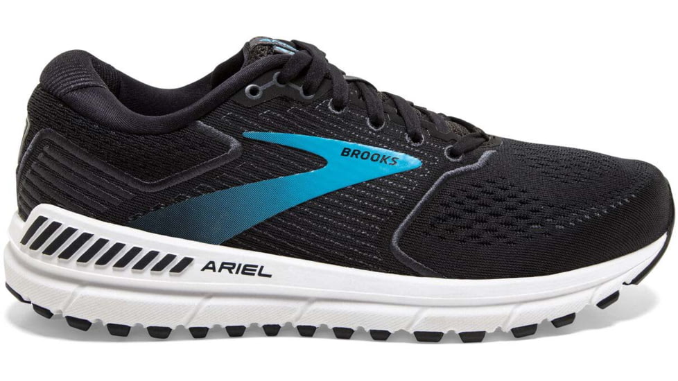 Brooks Ariel 20 Running Shoes - Womens, Wide, Black/Ebony/Blue, 6.5, 1203151D064.065
