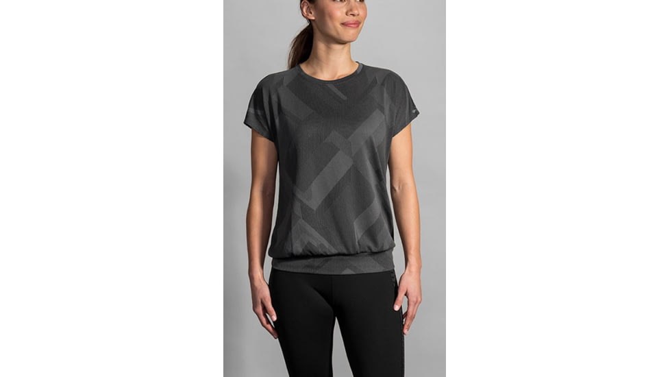 Brooks Array Short Sleeve - Womens, Asphalt Eclipse Jacquard, Small, 221340018.025