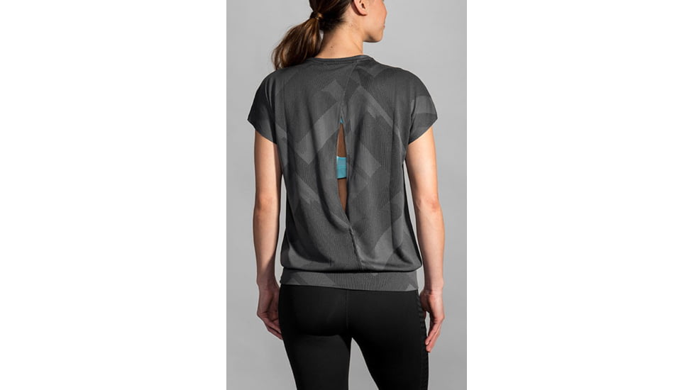 Brooks Array Short Sleeve - Womens, Asphalt Eclipse Jacquard, Small, 221340018.025