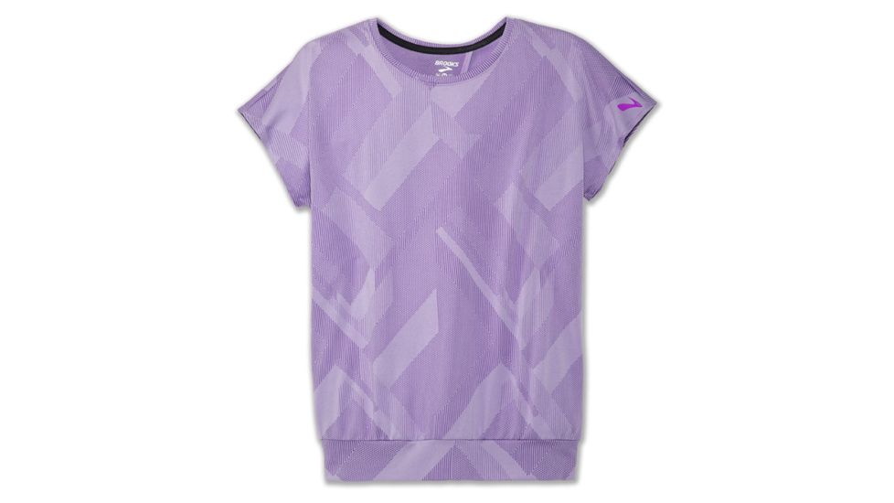 Brooks Array Short Sleeve - Womens, Lilac Eclipse Jacquard, Large, 221340562.035