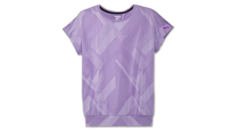 Brooks Array Short Sleeve - Womens, Lilac Eclipse Jacquard, Medium, 221340562.030