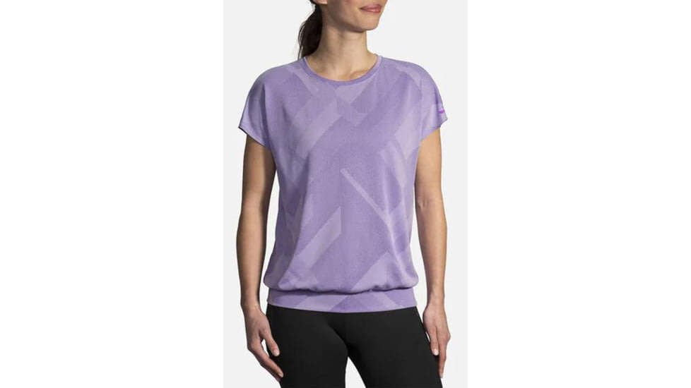 Brooks Array Short Sleeve - Womens, Lilac Eclipse Jacquard, Small, 221340562.025