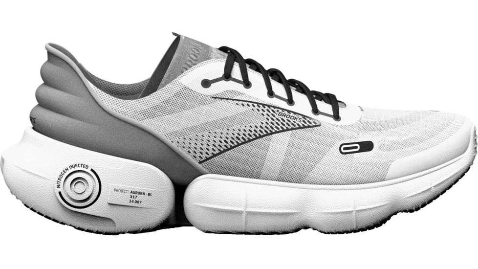 Brooks Aurora-BL Running Shoes - Womens, Medium, White/Alloy/Black, 8.5, 1203541B108.085
