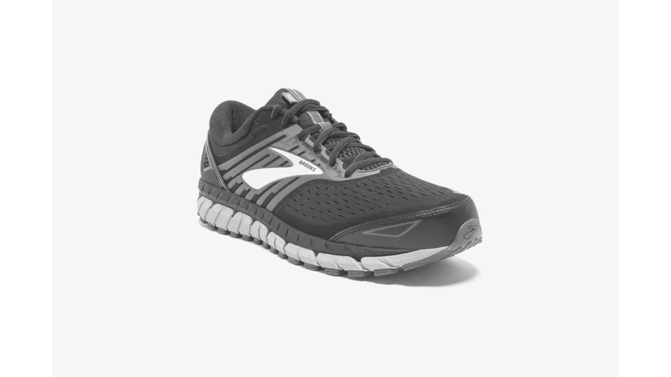 Brooks Beast 18 Mens Road Running Shoes, Black/Grey/Silver, 8 US, Wide, 1102822E004.080