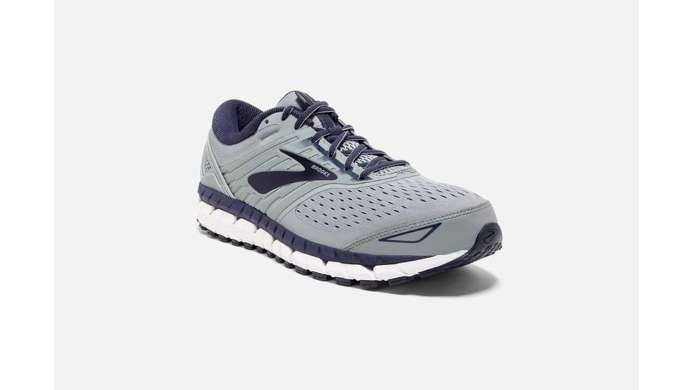Brooks Beast 18 Mens Road Running Shoes, Grey/Navy/White, 8 US, Wide, 1102822E015.080