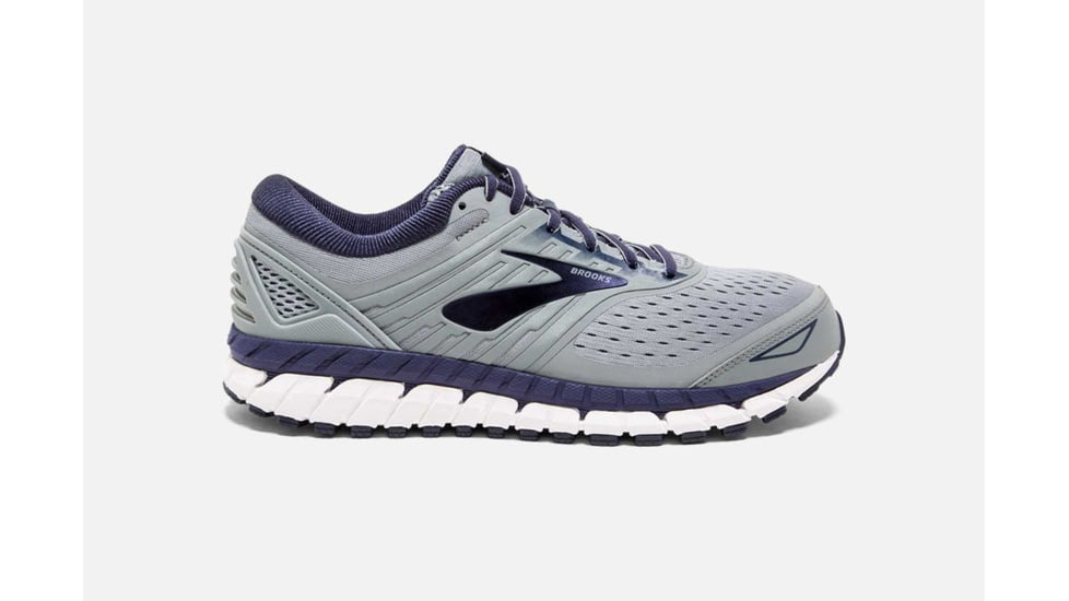 Brooks Beast 18 Mens Road Running Shoes, Grey/Navy/White, 8 US, Wide, 1102822E015.080