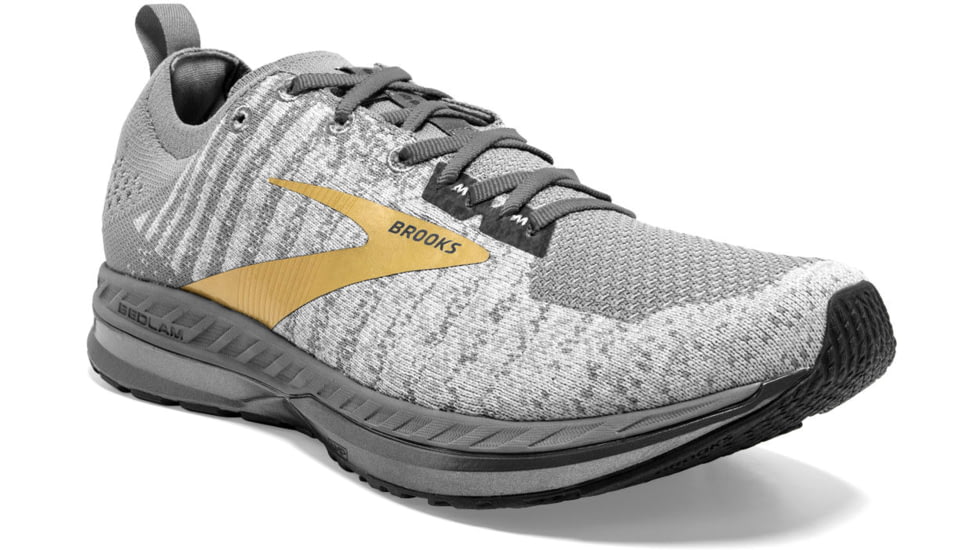Brooks Bedlam 2 Road Running Shoes - Mens, Grey/White/Gold, 12D, 1103081D091.120