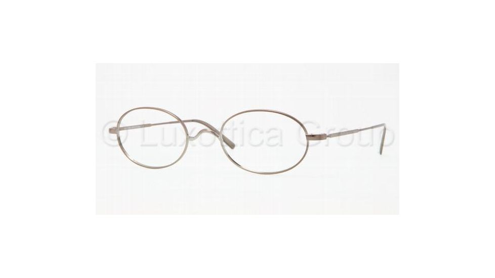 Brooks Brothers BB1001 Progressive Prescription Eyeglasses 1553-5022 - Light Brown Frame, Demo Lens Lenses