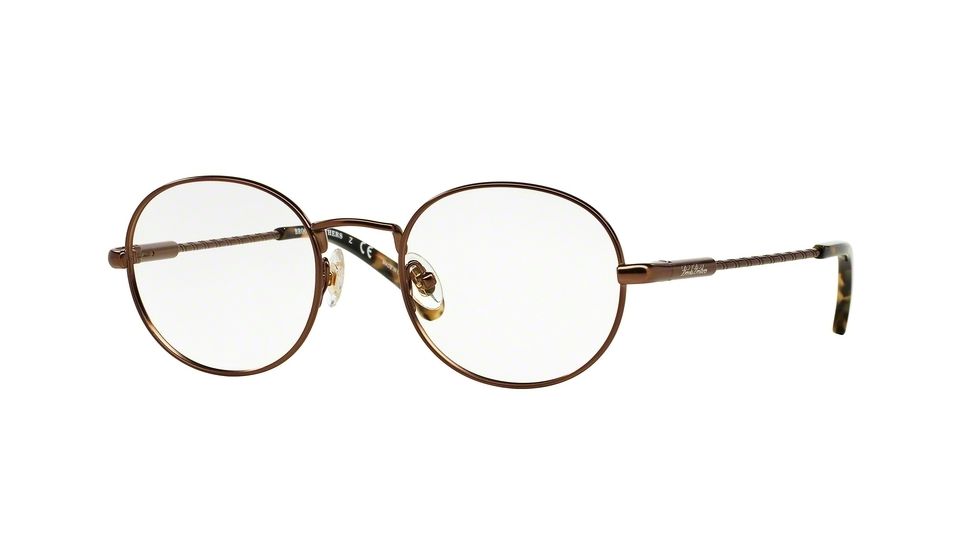 Brooks Brothers BB1018 Single Vision Prescription Eyeglasses 1571-47 - Bronze Frame, Demo Lens Lenses
